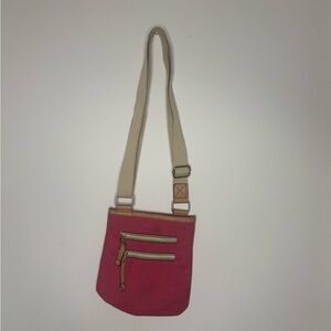 Tommy Hilfiger Pink and Tan Crossbody Bag